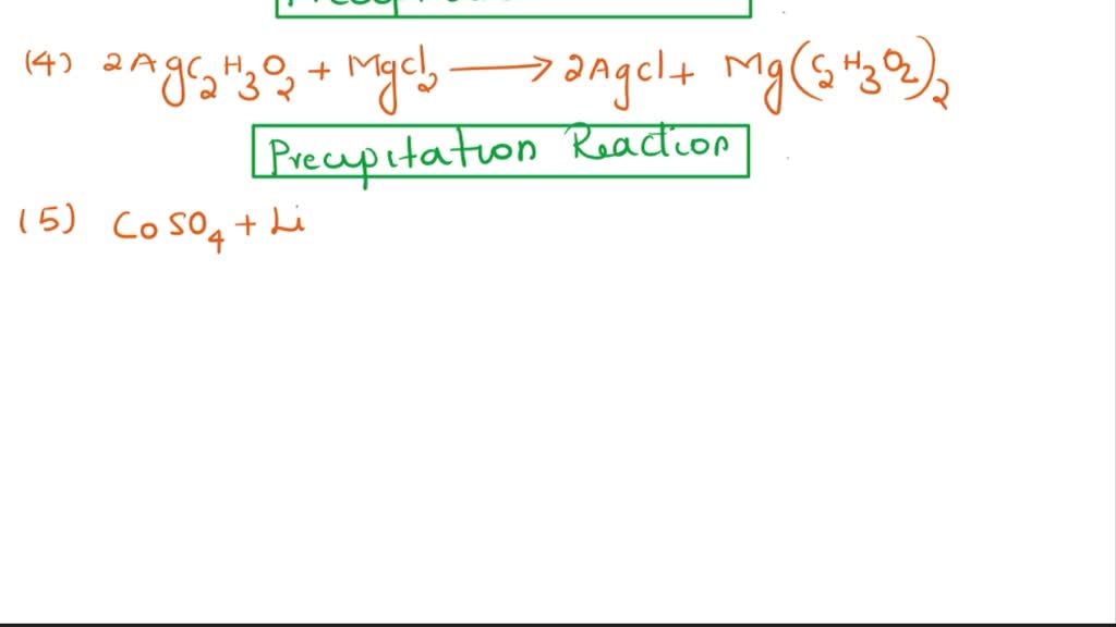 SOLVED EXPERIMENT 10 Double Replacement Reactions Reaction Grid