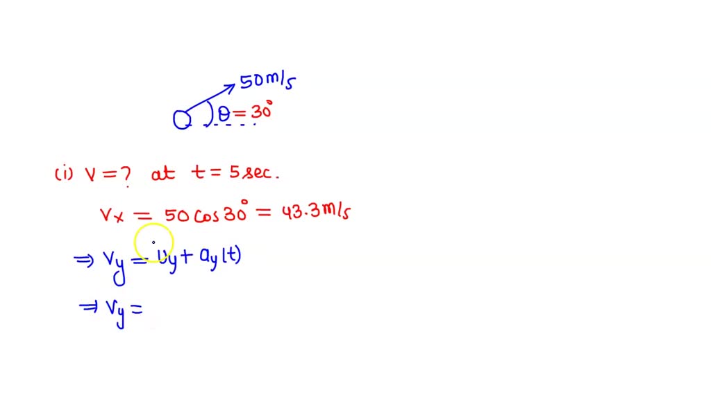 Solved A Projectile Is Launched With An Initial Velocity Of M S