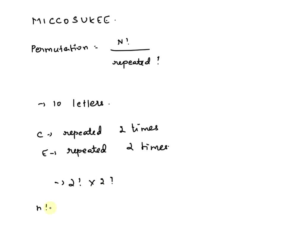 Solved Find The Number Of Distinguishable Permutations Of The Letters