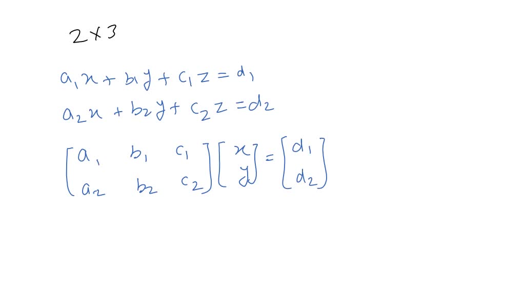 SOLVED Can You Use Cramers Rule To Solve A Linear System With 2x3