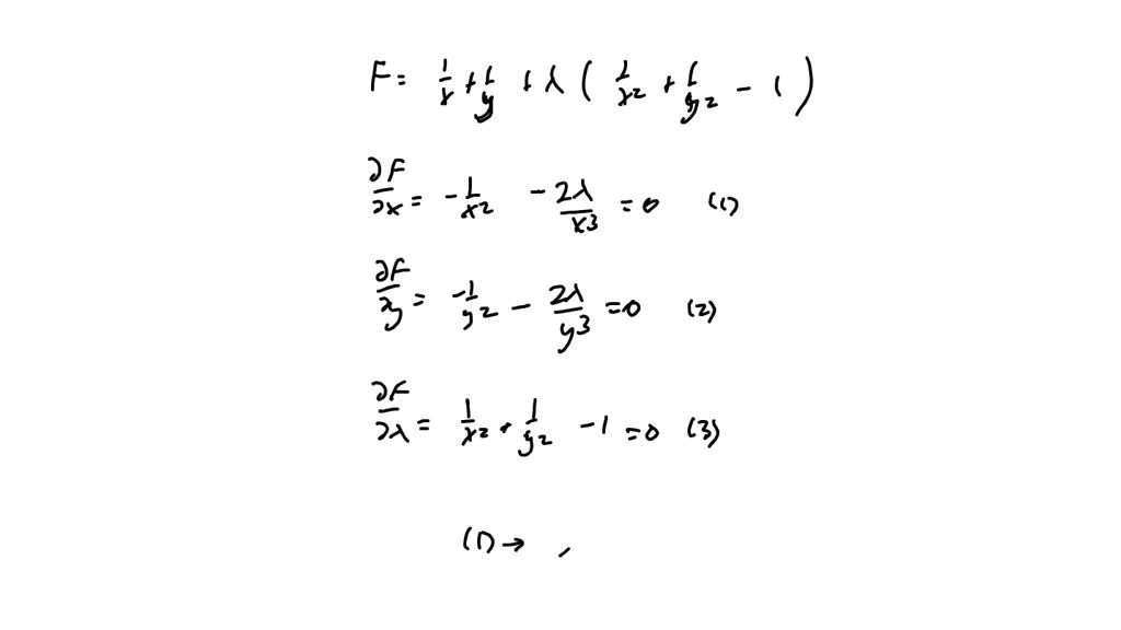 Solved Use Lagrange Multipliers To Find The Maximum And Minimum Values