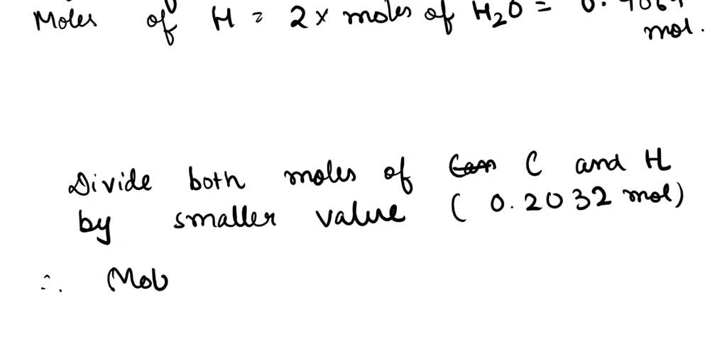 SOLVED A Hydrocarbon Undergoes Complete Combustion To Give 0 44 G Of