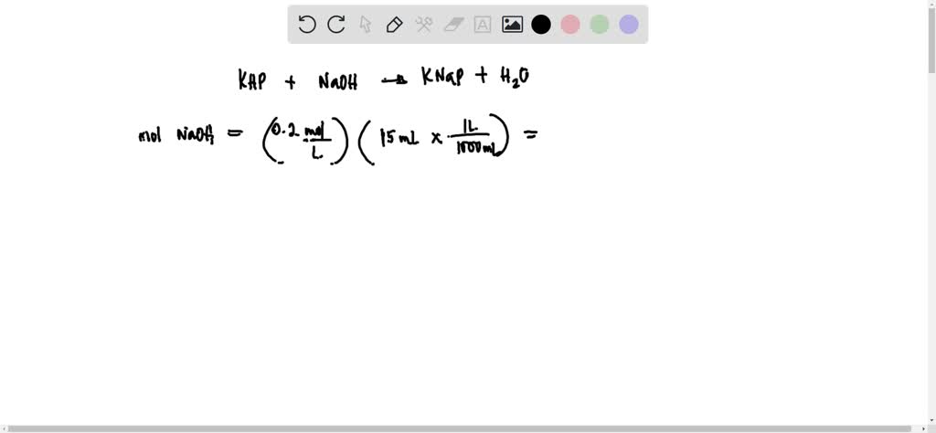 Solved Calculate The Mass Of Khp Needed To React Completely With Ml