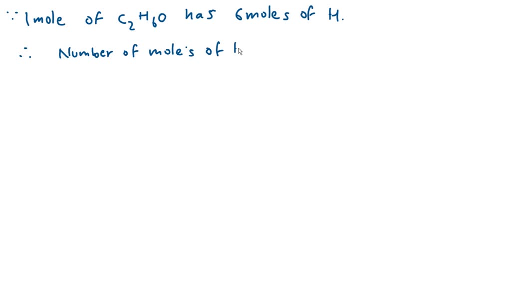 Solved One Mole Of C H O Has Two Moles Of Carbon Six Moles Of