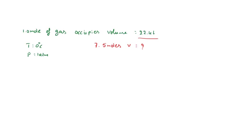 SOLVED 1 0 mole of a gas occupies a volume of 22 4 L of gas at 0ÂC