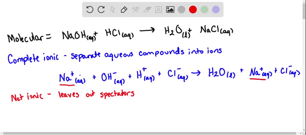 Solved Consider Molecular Complete Ionic And Net Ionic Equations A