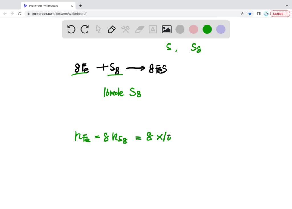 Solved How Many Moles Of Iron Is Needed To React Completely With