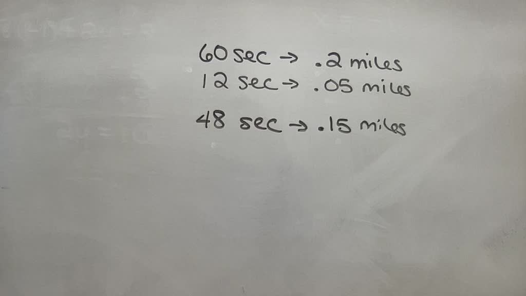 SOLVED In 60 Seconds A Car In A Parade Travels 0 2 Mile The Car