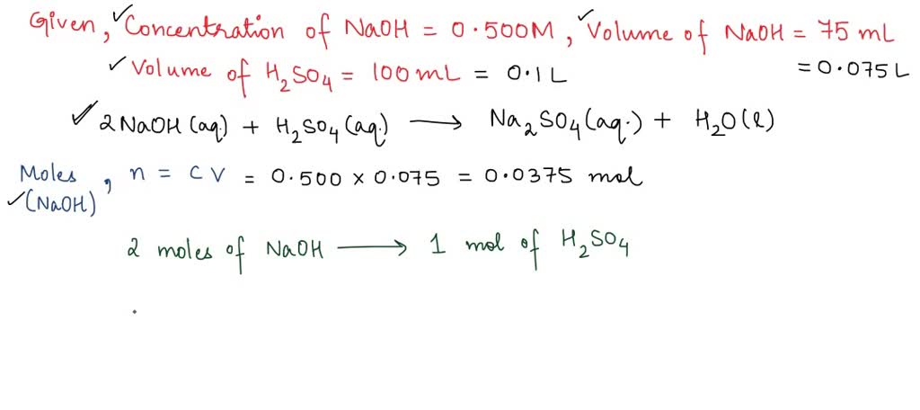 Solved Preparation Of Naoh Solution Exact Molarity Of Naoh Off