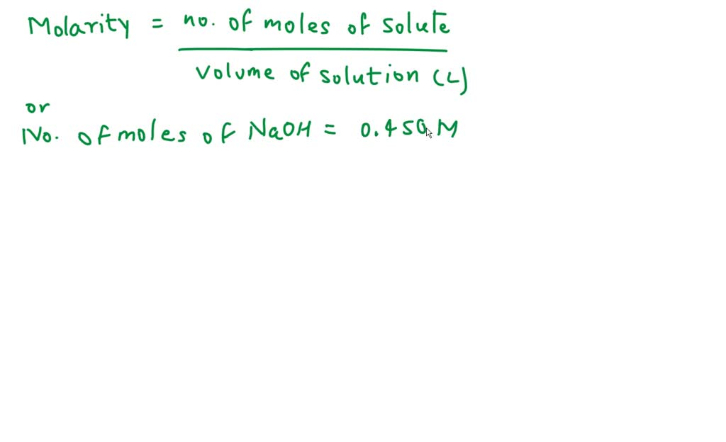 Solved Suppose You Have Ml Of A M Sodium Hydroxide