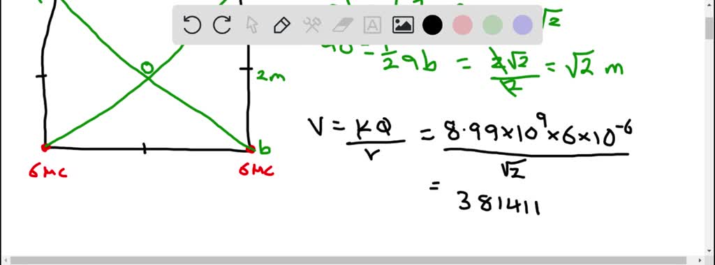 Solved Four Electrons Are Placed At The Corners Of A Square Of Side