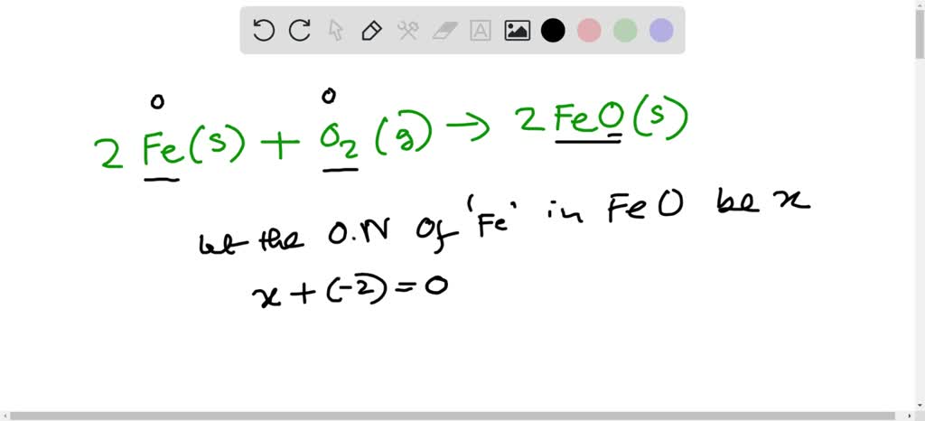 Solved If Iron Reacts With Oxygen Gas In The Reaction Fe S O G