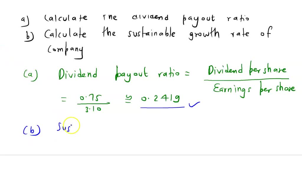 SOLVED Dividend Growth Sustainable Growth Rate Equation G ROE X