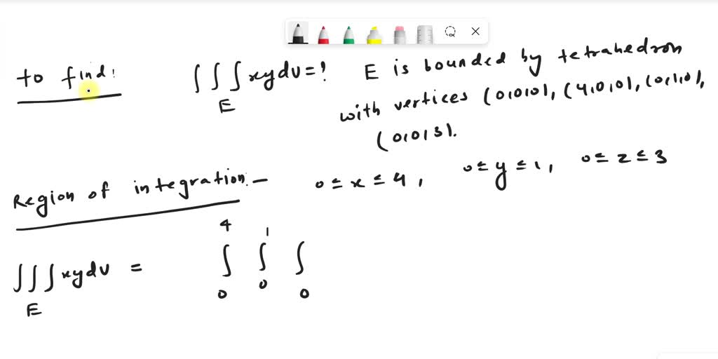 Solved Evaluate The Triple Integral Exydv Where E Is The Solid