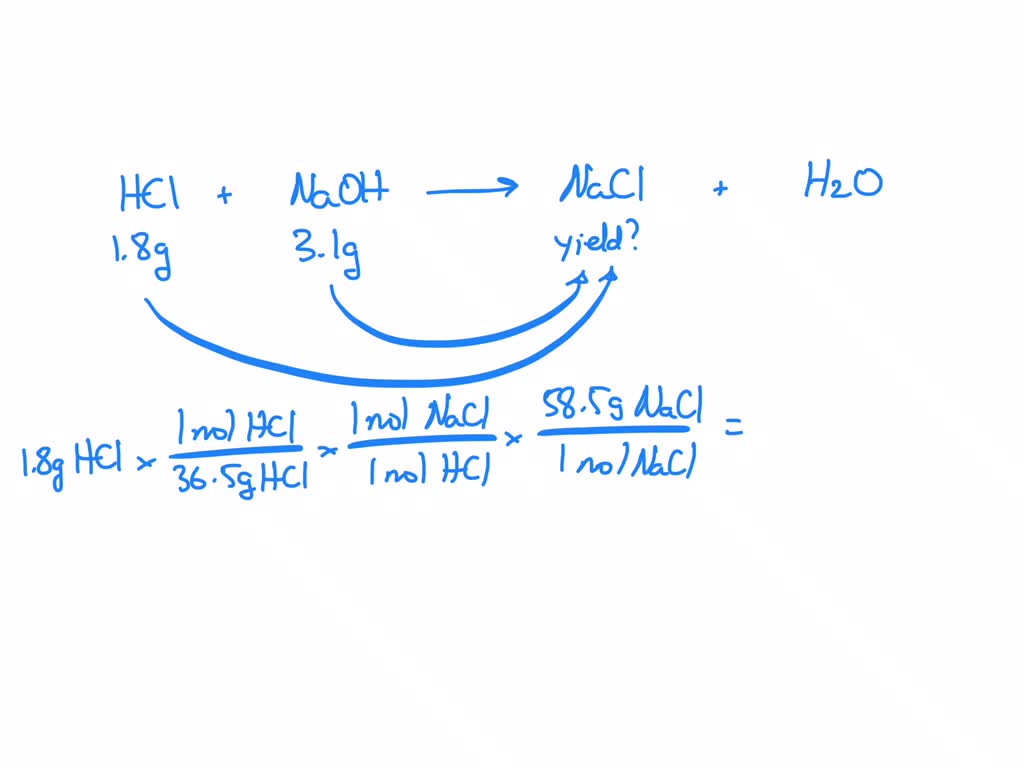 SOLVED Aqueous Hydrochloric Acid HCI Reacts With Solid Sodium