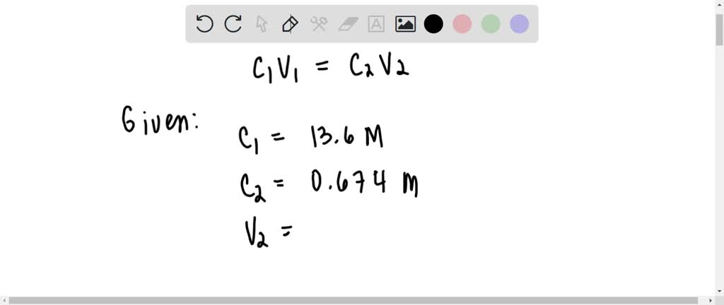 Solved Determine The Volume In Ml Of A M Hno Stock Solution