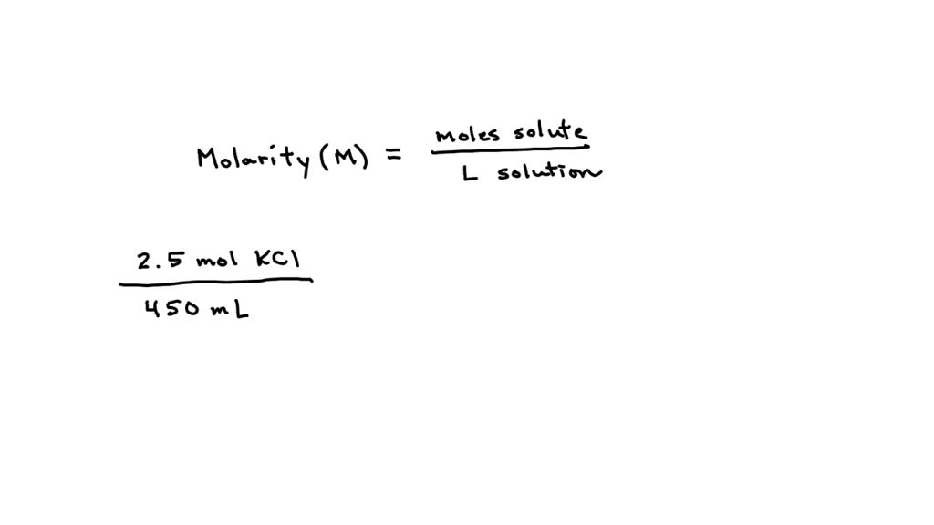 Solved What Is The Molar Concentration Of A Solution Made By