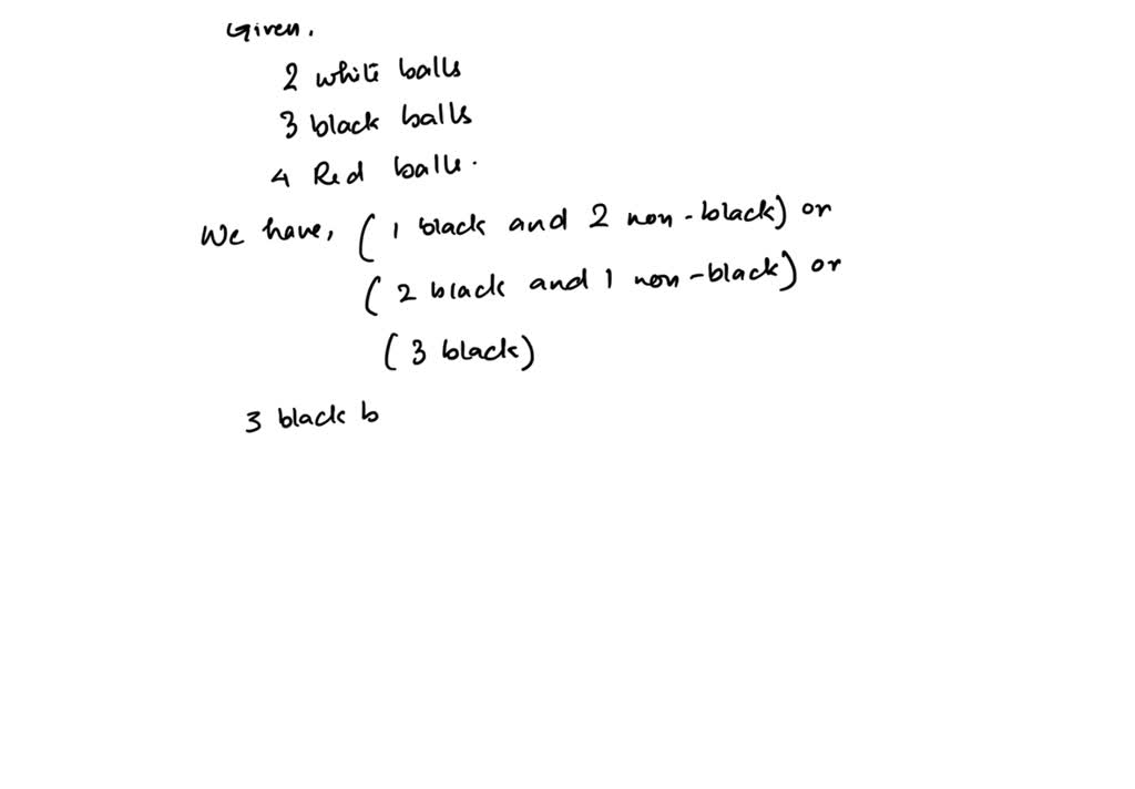 SOLVED A Box Contains 2 White Balls 3 Black Balls And 4 Red Balls