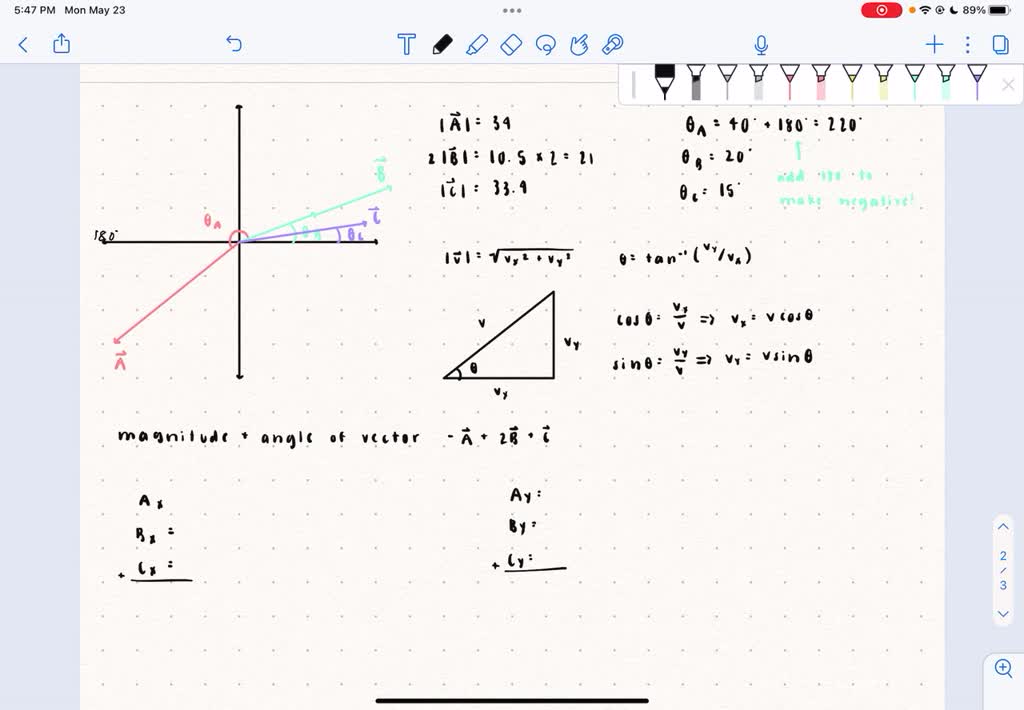 Solved Fill In Blank Two Vectors A And B Are Oriented As Shown In The