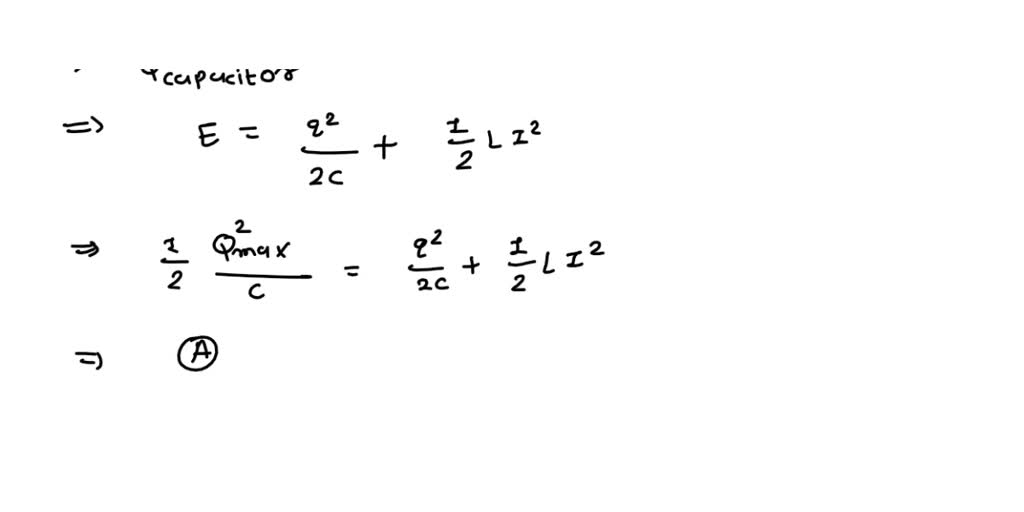 Solved In An Oscillating Lc Circuit The Charge On The Capacitor