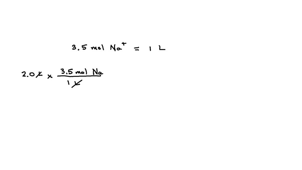 Solved Given A Sodium Ion Na Concentration Of Molar How