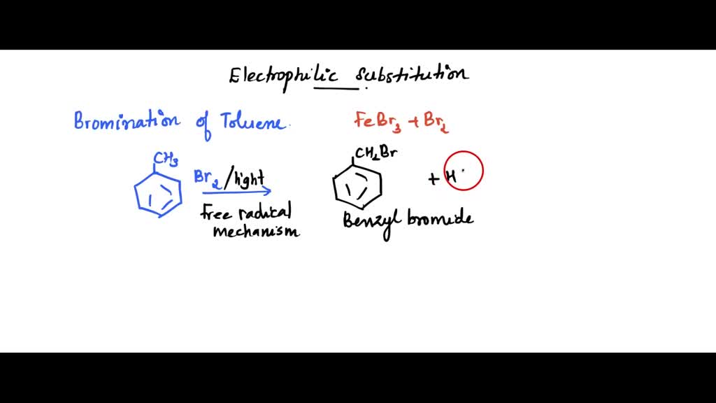 SOLVED What Is The Role Of FeBr3 In The Bromination Of Toluene It