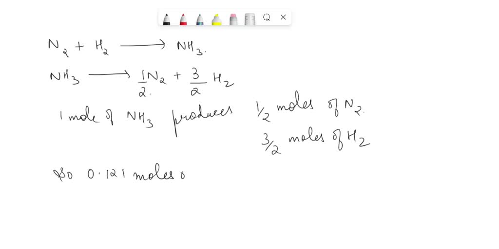 Solved How Many Moles Of H And N Can Be Formed By The Decomposition