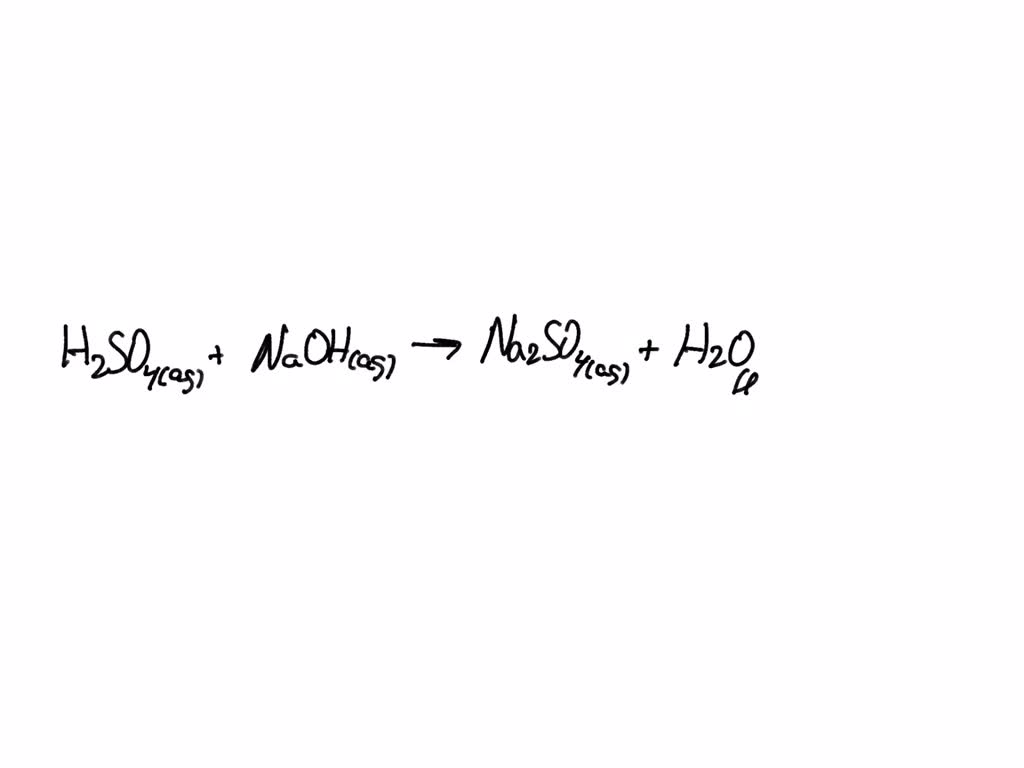 Solved What Is The Formula Equation For The Reaction Between Sulfuric