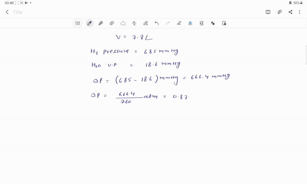 SOLVED A Sample Of Hydrogen Gas Was Collected Over Water At 21C And