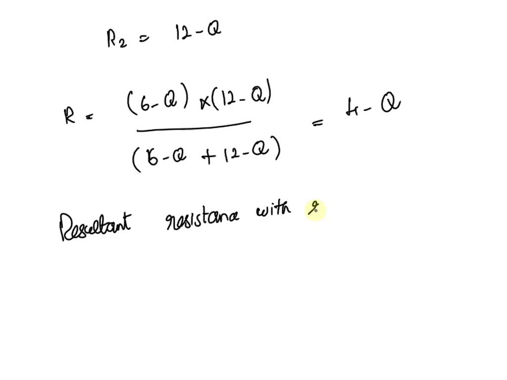 Solved The Total Resistance R Of Three Resistors In Parallel Is Given