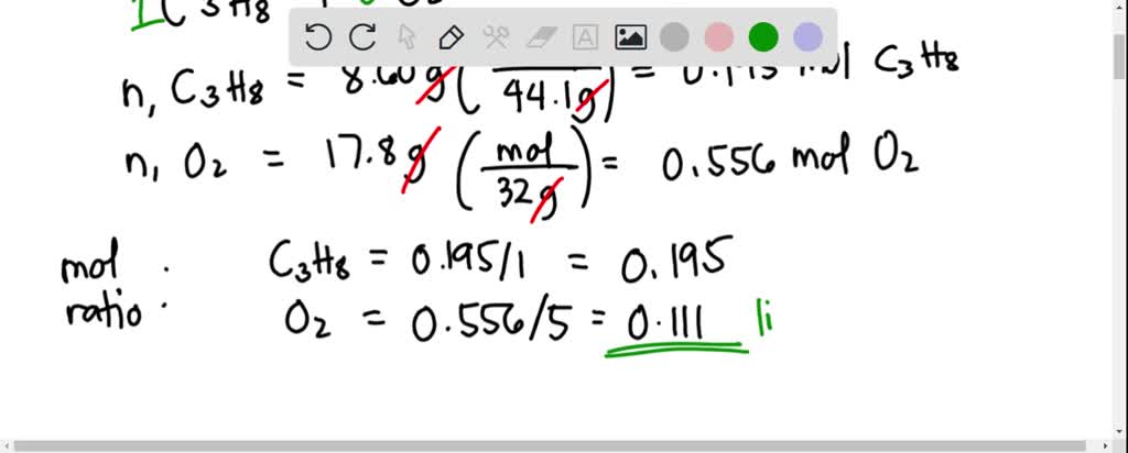 SOLVED For The Following Reaction 8 60 Grams Of Propane C3H8 Are