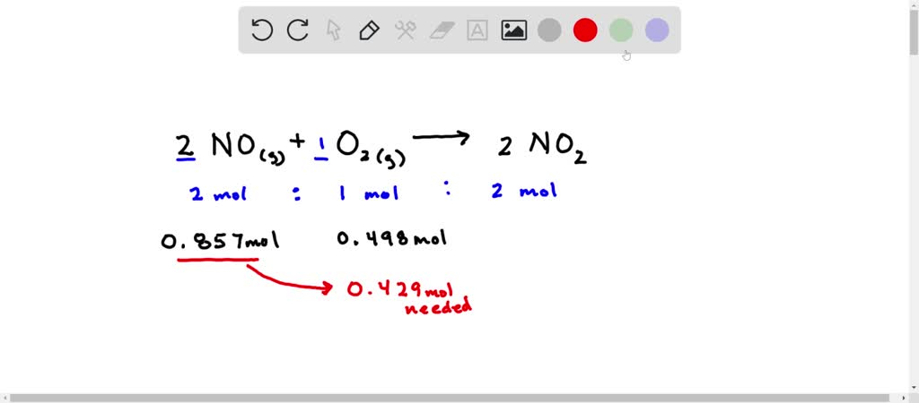 Solved Nitric Oxide No Reacts With Oxygen Gas To Form Nitrogen