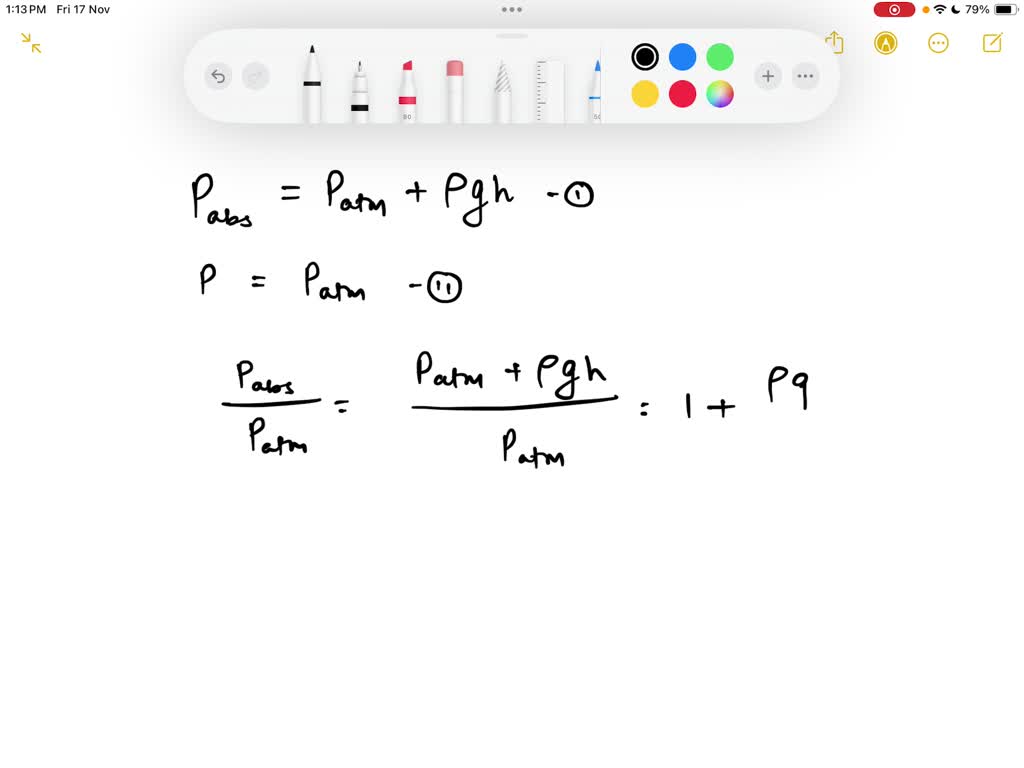 Solved How Many Times Greater Than Sea Level Atmospheric Pressure Is