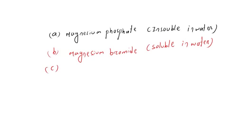 SOLVED Which Of The Following Compounds Is INSOLUBLE In Water Select