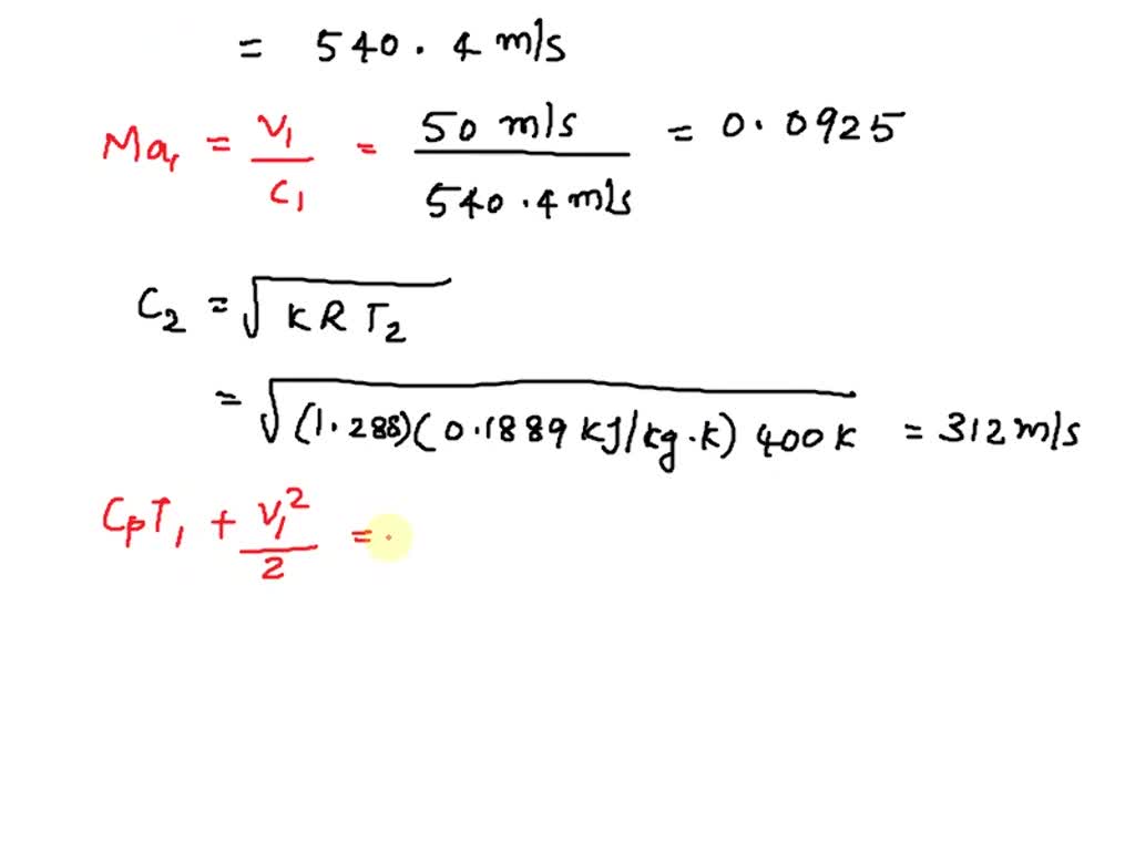 SOLVED A Perfect Gas Not Air Expands Isentropically Through A