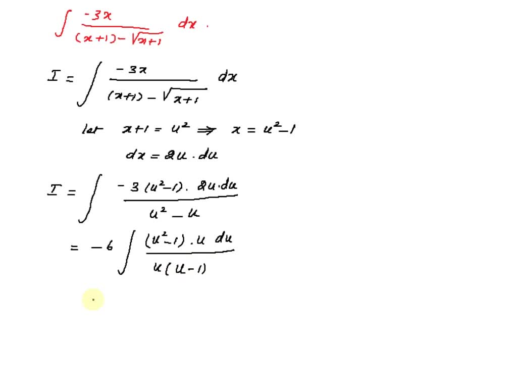 SOLVED Find The Indefinite Integral BY The Method Shown In Example 4