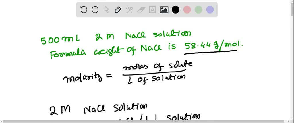 SOLVED Describe How To Prepare 400 Ml Of 0 2M NaCl Using Deionized