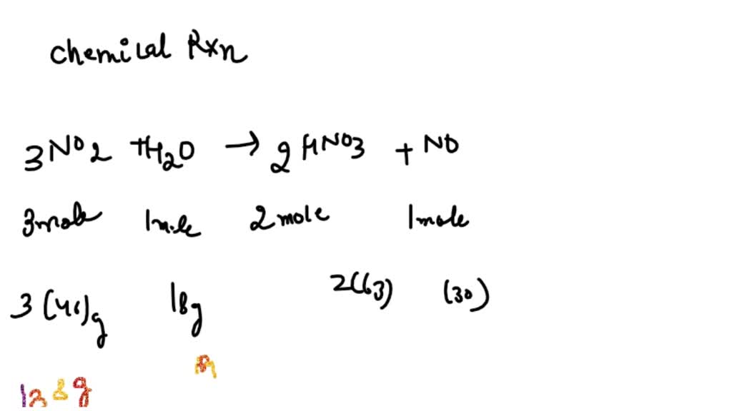 SOLVED How many moles of HNO₃ will be produced from the reaction of 45