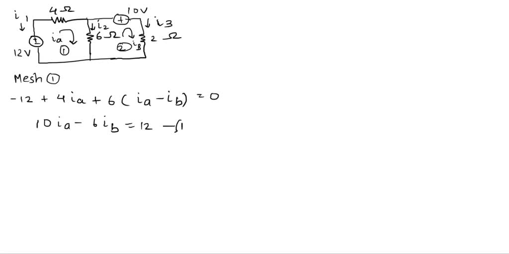 SOLVED Use Mesh Analysis To Obtain I1 12 And I3 In The Circuit In