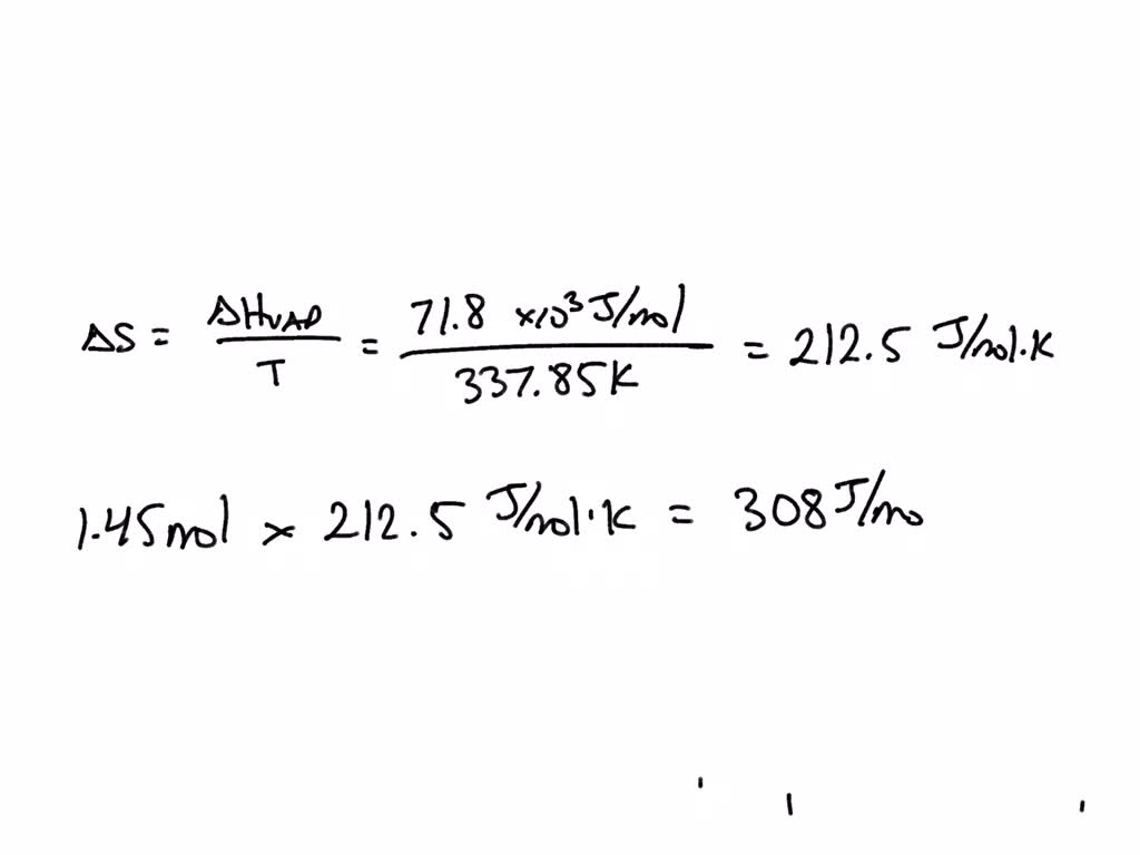 SOLVED The Normal Boiling Point Of Methanol Is And The Molar Enthalpy