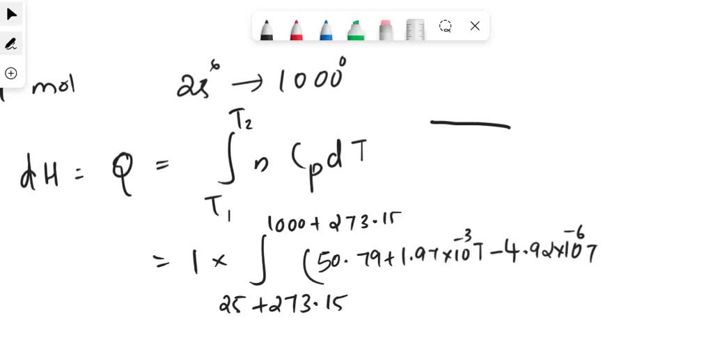 Solved Calculate The Change In The Enthalpy And The Change In Entropy