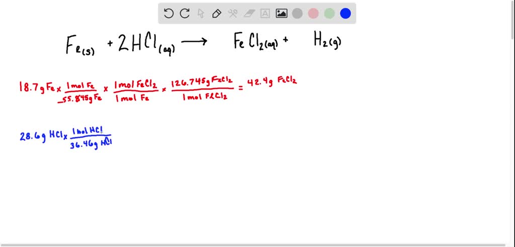 SOLVED For The Following Reaction 23 0 Grams Of Iron Are Allowed To