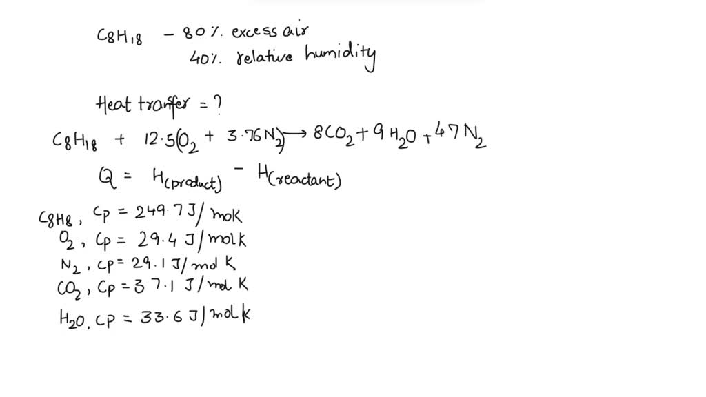 Solved Octane Gas C H At C Is Burned Steadily With Percent