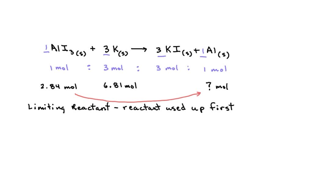 Solved Consider The Reaction Of Solid Aluminum Iodide And Potassium