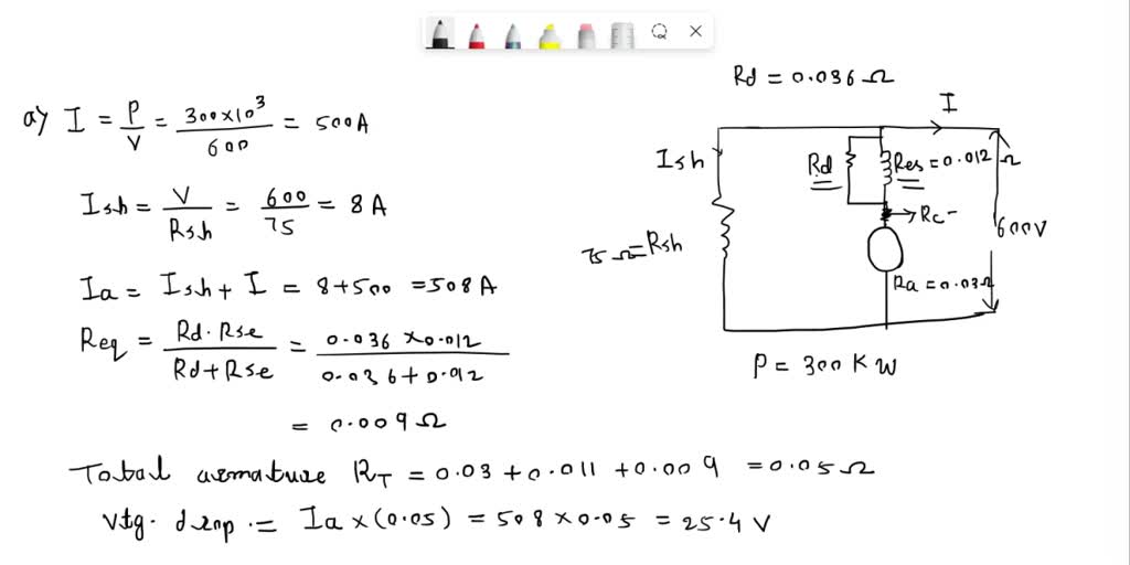 SOLVED The Following Information Is Given For 300 KW 600 Volts Long