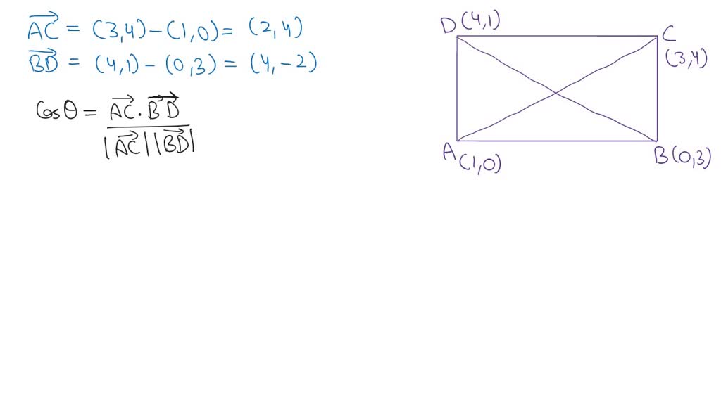 Solved Find The Measures Of The Angles Between Diagonals Of A