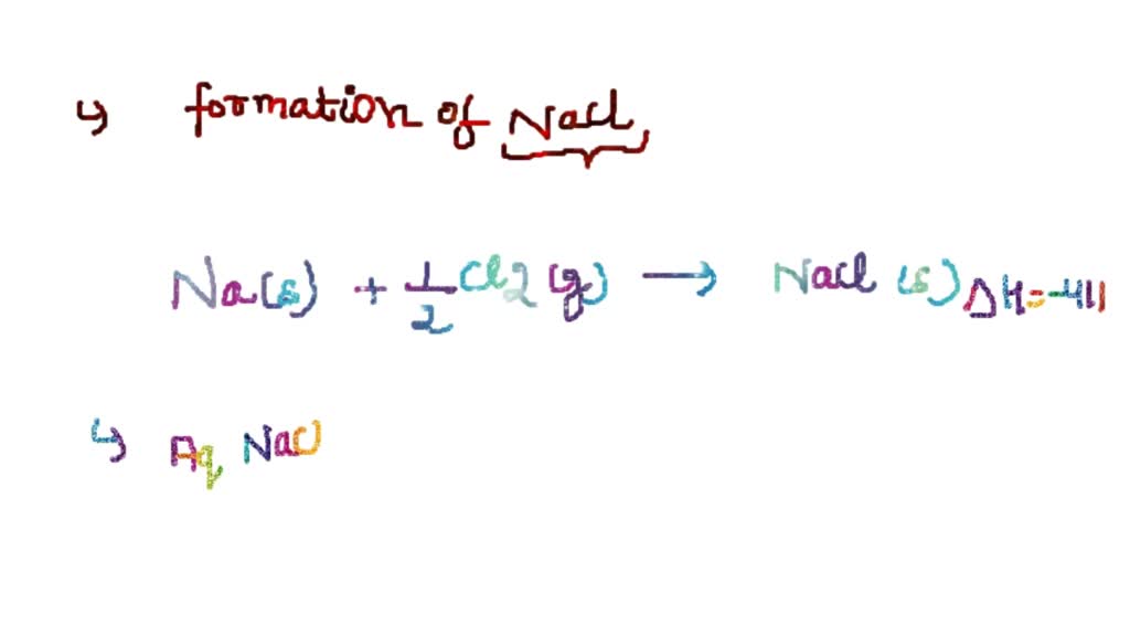 SOLVED Write A Balanced Equation For The Formation Of One Mole Of NaCl