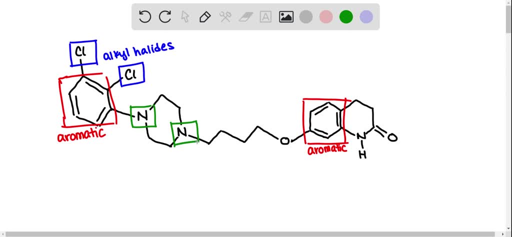 Solved Dentify The Functional Groups In Aripiprazole Abilily Drag