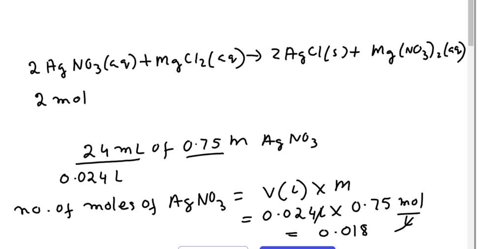 SOLVED Consider The Following Precipitation Reaction 2 AgNO3 Aq