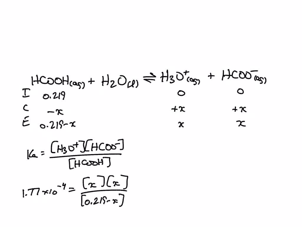 SOLVED Calculate The Percent Ionization Of Formic Acid HCO2H In A